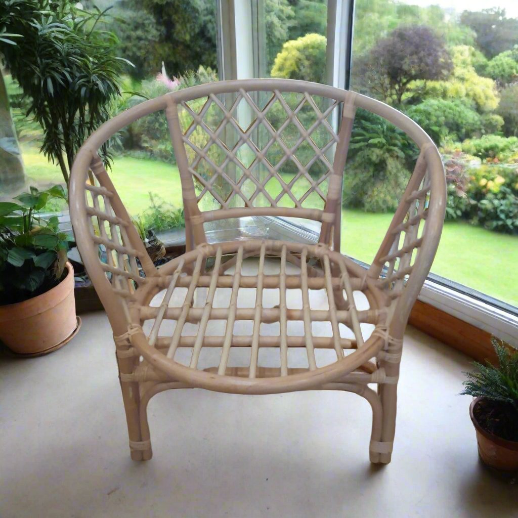 Cane and Wicker/Rattan Bahama Conservatory Chair.