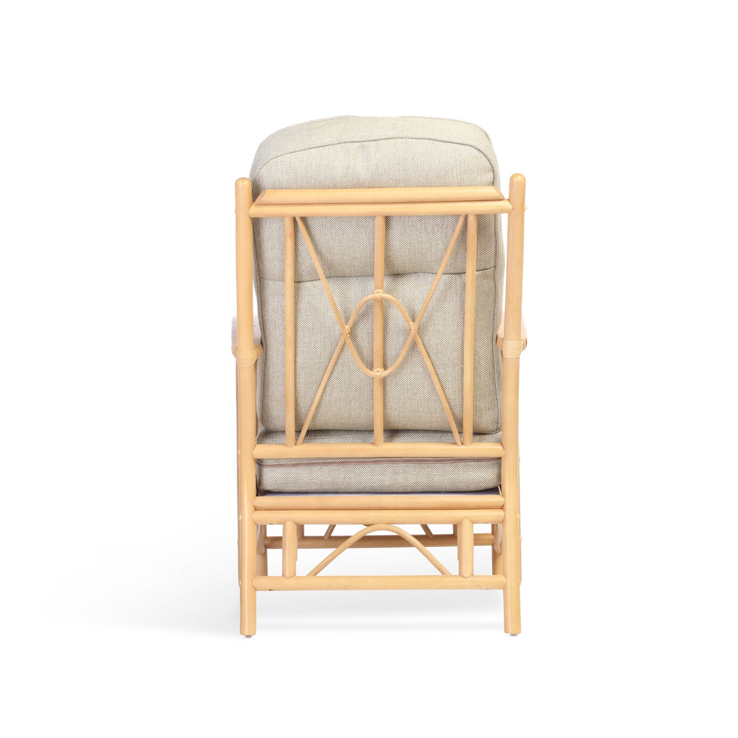 Light Oak Belo Cane Conservatory Armchair.