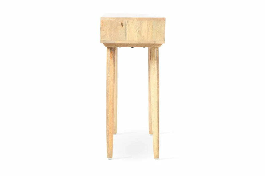 Brooklyn 2 Drawer Cane & Wood Console Table in Natural