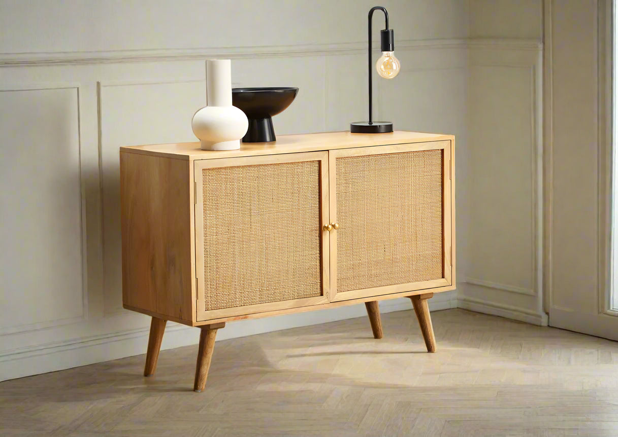 2 Drawer Wooden Sideboard.