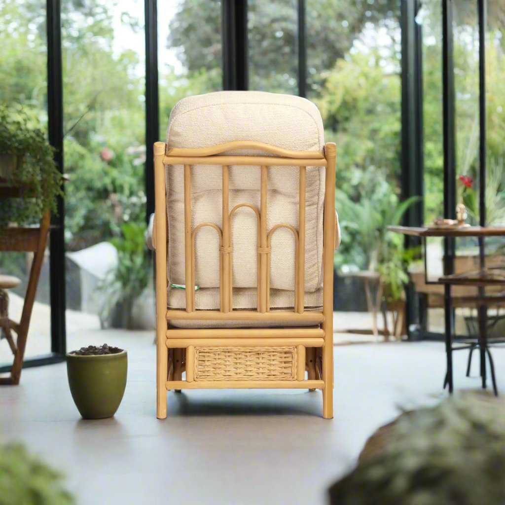 Light Oak Sao Luis Cane Conservatory Armchair.