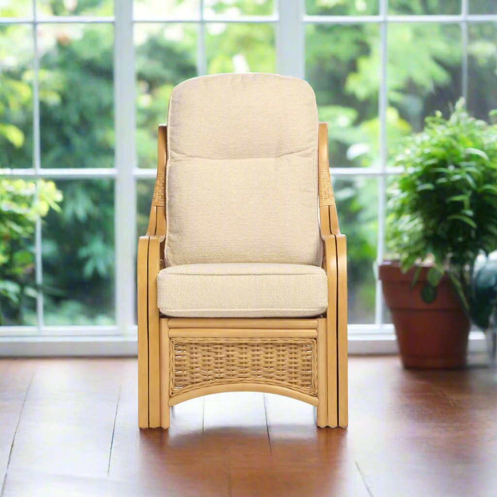 Light Oak Sao Luis Cane Conservatory Armchair.