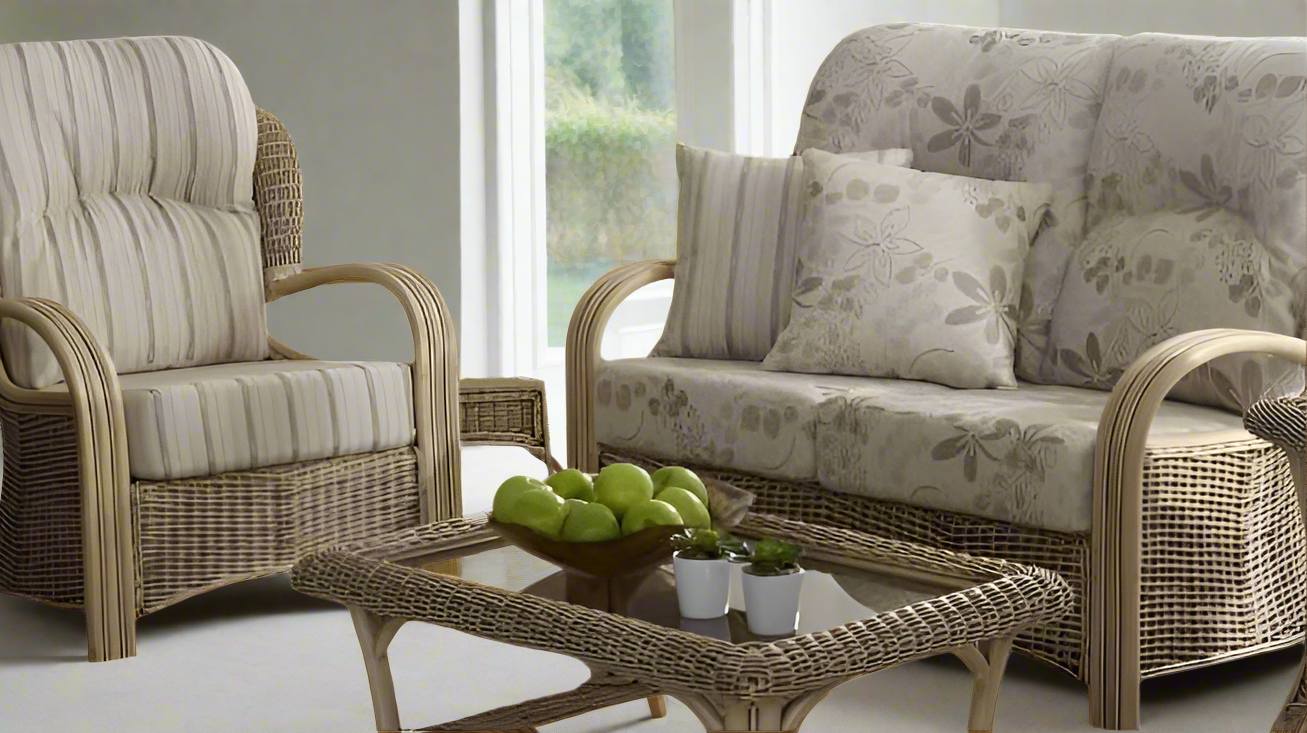 Girona Conservatory 2.5 Seater Sofa and 2x Armchairs.