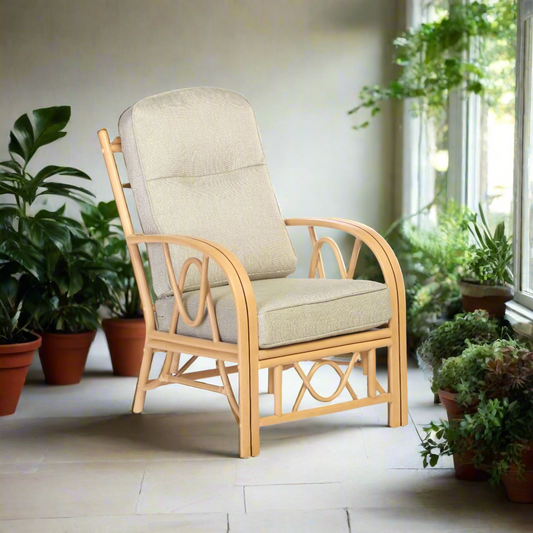 Light Oak Cane Conservatory Belo Chair.