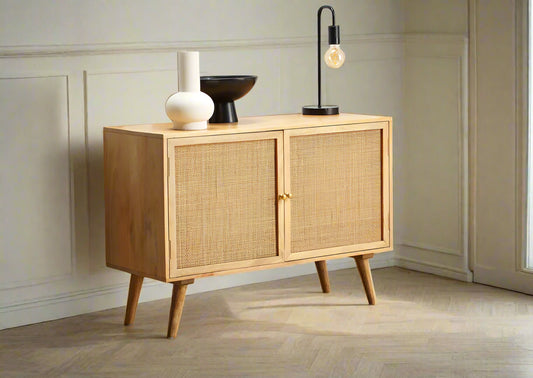 2 Drawer Wooden Sideboard.