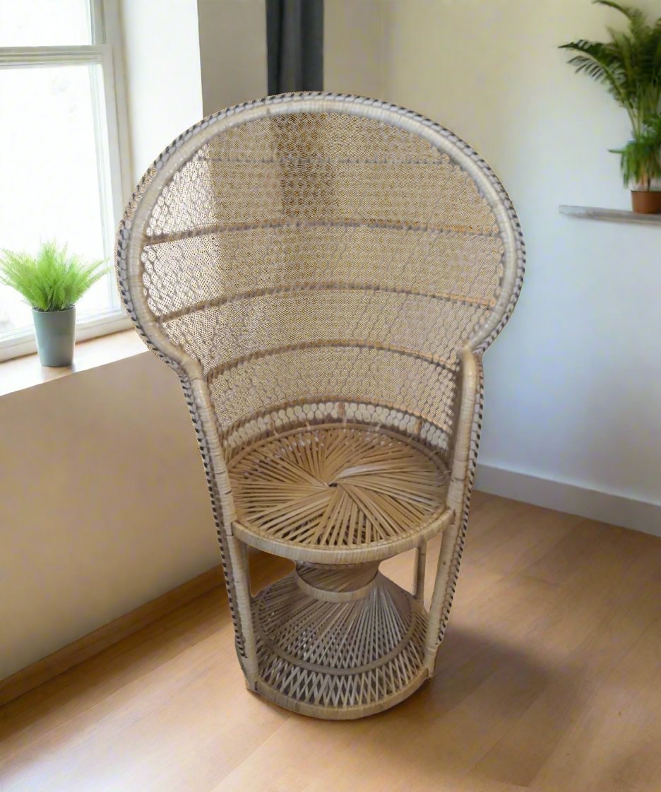 Wicker/Rattan Conservatory Princess Chair front view.