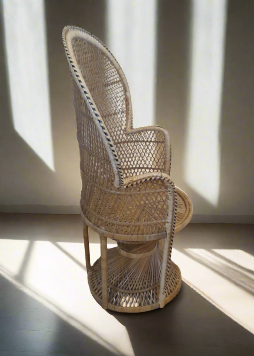 Wicker/Rattan Conservatory Princess Chair side view.