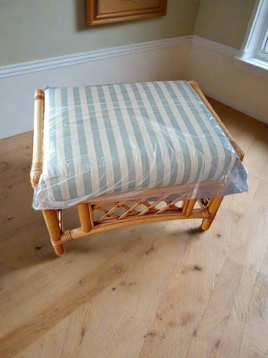 Honey Wash Cane and Wicker Conservatory Footstool.